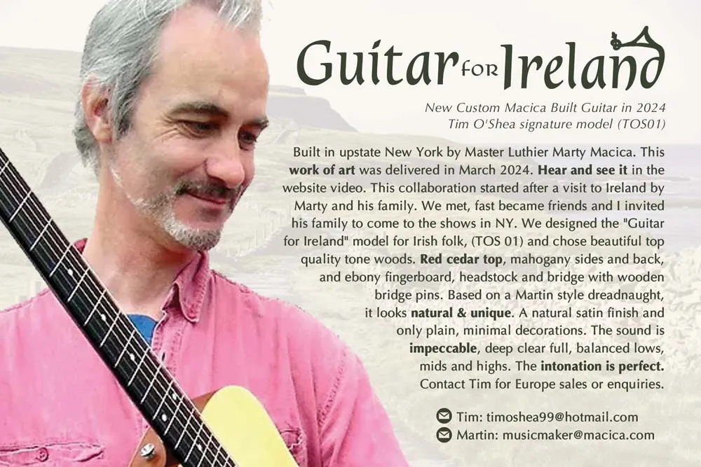 Tim O'Shea with custom guitar